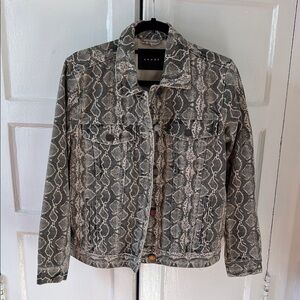Blank NYC Snake Print Denim Jacket